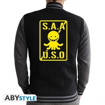 Assassination Classroom - S.A.A.U.S.O Mens Small Jacket - Black/Dark Grey