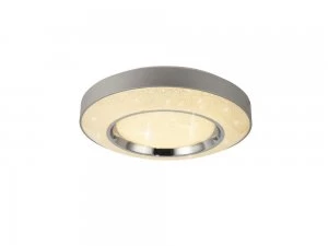 LED Ceiling 24W, With Remote Control 3000K-6000K, 1680lm, Polished Chrome, Silver
