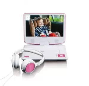 Lenco DVP-910 Portable DVD player Convertible Black, Pink 22.9cm (9")