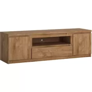 Fribo 2 door 1 drawer 166cm wide TV cabinet in Oak