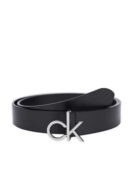 Calvin Klein Logo Belt 30mm - Black, Size 90, Women