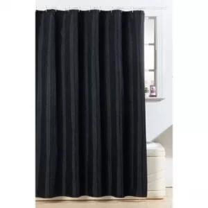 Blue Canyon Polyester Glitter Bling Design Shower Curtain Black