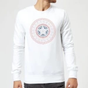 Marvel Captain America Oriental Shield Sweatshirt - White - XL