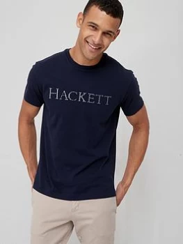 Hackett Heritage Logo T-Shirt - Navy, Size S, Men