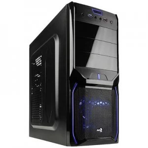 AeroCool V3X Advance Evil Blue Edition Midi tower PC casing Black-blue Built in lighting, Built in fan