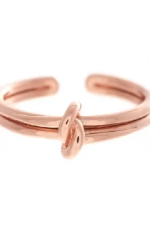 Ladies Olivia Burton Rose Gold Plated Knot Ring OBJ16KDR02