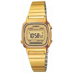Casio Ladies Gold Plated Digital Watch