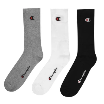 Champion 3 Pack Logo Socks - Grey