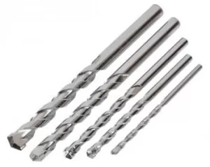 AVIT AV08010 Carbide metal Masonry twist drill bit set 5 Piece 4 mm, 5 mm, 6 mm, 8 mm, 10 mm Cylinder shank 1 Set