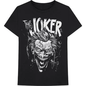 DC Comics - Joker Face Unisex X-Large T-Shirt - Black
