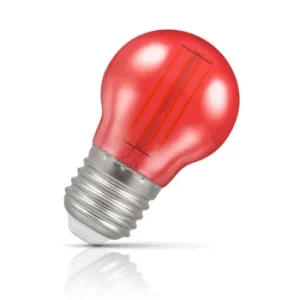 Crompton Golfball LED Light Bulb E27 4.5W (25W Eqv) Red IP65 Harlequin