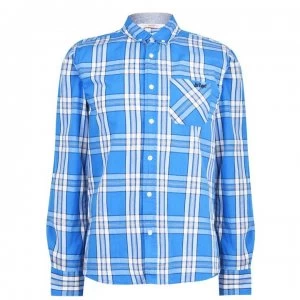 Lee Cooper Long Sleeve Check Shirt Mens - Blue/White/Navy