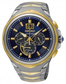 Seiko Coutura Two Tone Stainless Steel Bracelet Blue Dial Watch