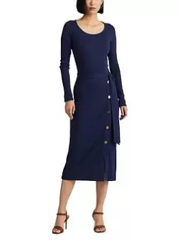 Lauren by Ralph Lauren Parissa-long Sleeve-day Dress - French Navy, Size 4, Women