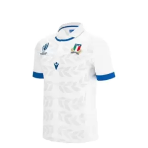 Macron Italy Rugby Away Shirt 2023 2024 Juniors - White