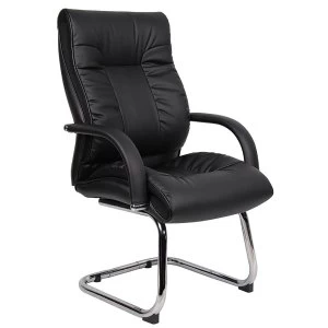 DAMS Derby Black Leather Executive Cantilever Visitors Chair