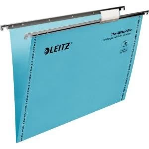 Leitz Ultimate Foolscap Suspension File Blue with Tabs Inserts V Base