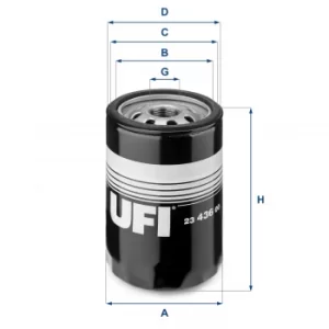 2343600 UFI Oil Filter Oil Spin-On