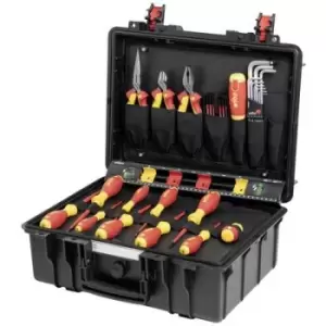 Wiha 45257 Electrical contractors Tool kit Case, Dust-proof, Waterproof 39 Piece
