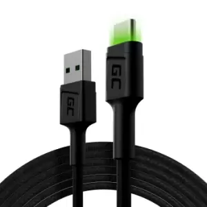 Green Cell KABGC13 USB cable 2m USB 2.0 USB A USB C Black