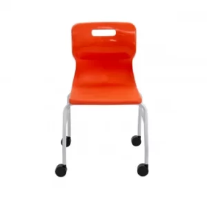 TC Office Titan Move 4 Leg Chair with Castors, Orange