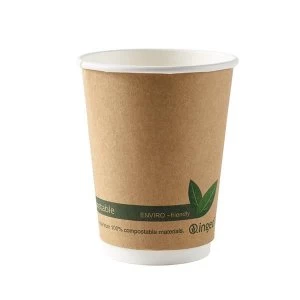 Kraft Paper Cups 12oz Double Wall PLA Pack of 25
