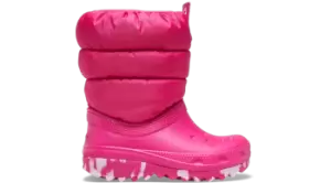 Crocs Classic Neo Puff Boot Boots Kids Candy Pink J2