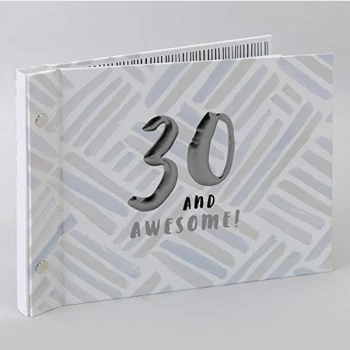 Luxe Male Birthday Photo Album & Guest Book - 30