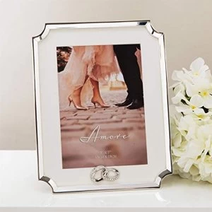 5" x 7" - Amore By Juliana Silver Scalloped Corner Frame