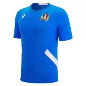 Macron Italy 22/23 Training T-Shirt Mens - Blue