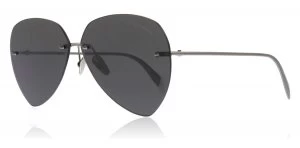 Alexander McQueen AM0120SA Sunglasses Ruthenium 001 64mm