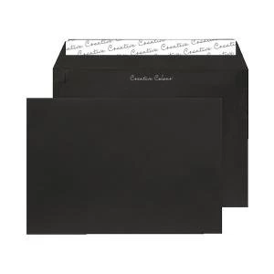 C5 Wallet Envelope Peel and Seal 120gsm Jet Black Pack of 250 314