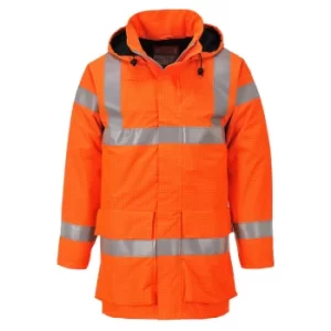 Biz Flame Hi Vis Flame Resistant Rain Multi Lite Jacket Orange M