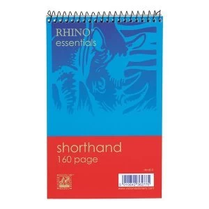 5 Star Value 127x200mm Shorthand Pad Wirebound 60gm2 Ruled 160 Pages BlueRed Pack of 10