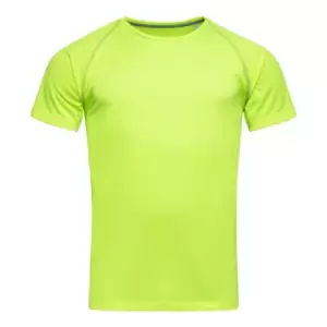 Stedman Mens Active Raglan T-Shirt (L) (Cyber Yellow)