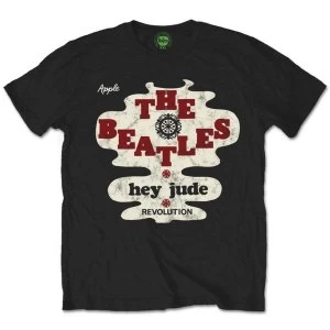 The Beatles Hey Jude/Revolution Mens Large T-Shirt - Black