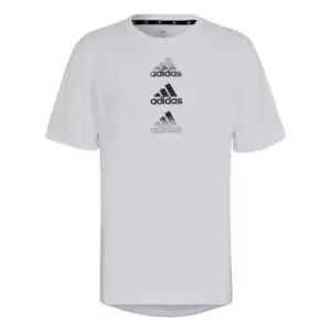 adidas Designed to Move Logo T-Shirt Mens - White