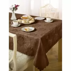 Green & Sons Table Cloth Damask Rose 52 X52" Chocolate