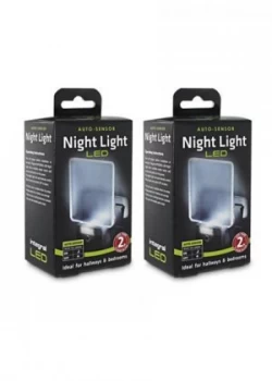 Integral Auto Sensor Dusk to Dawn LED Night Light Plug In Pack of 2