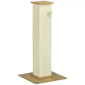 PawHut 80cm Scratching Post Cat Tree with Play Ball, Scratching Post Made of Sisal Rope