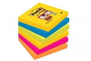 Post-it Super Sticky Z-Note 76 x 76mm Rio Collection (Pack of 6) R330-