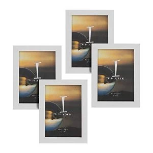4" x 6" - iFrame Set of 4 Photo Frames White