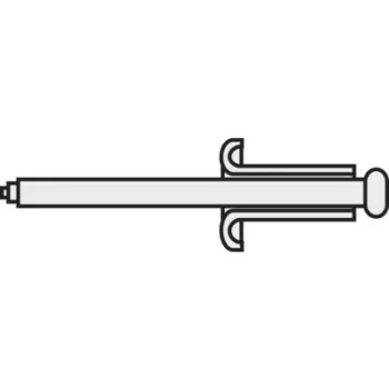 TOOLCRAFT 194729 Blind rivet (Ø x L) 4mm x 5mm Steel Aluminium A4*5 D7337-AL/ST 10 pc(s)