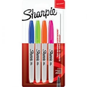 Sharpie Fun Permanent Marker Fine Bullet Assorted Pack of 4