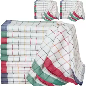 Markenartikel - 30x Tea Towels Absorbent Kitchen Dish Drying Cleaning Cloth Set of 30 Cotton