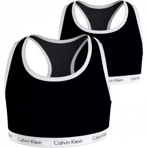 Calvin Klein 2PK MC Line Bra - Black 0SB