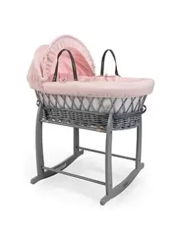 Clair De Lune Waffle Pink Wicker & Deluxe Stand Grey