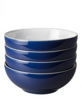 Denby Elements Dark Blue Cereal Bowls ; Set Of 4