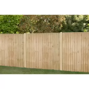 Forest Garden Pressure Treated Brown Closeboard Fence Panel 6' x 5' (5 Pack) in Dark Brown Timber