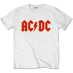 AC/DC - Logo Kids 9 - 10 Years T-Shirt - White